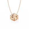 Cushion Square Diamond Pendant 14k