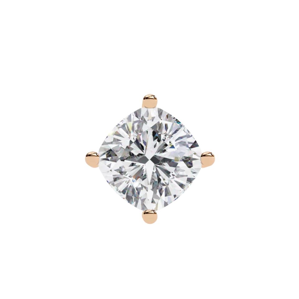 Cushion Square Diamond Pendant 14k