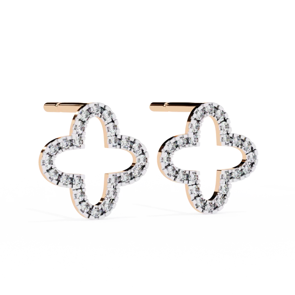 Cloverlight Studs 14k