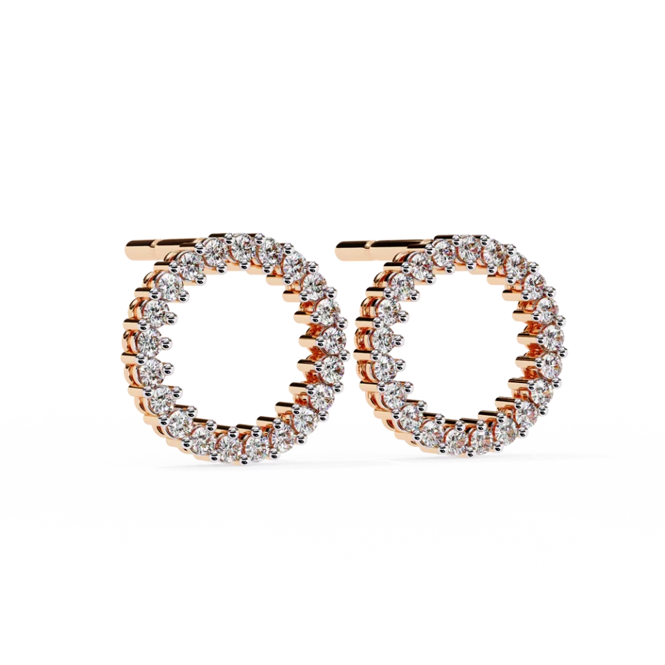 Everyday Shine Round Studs 14k