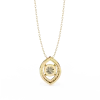 Mira Round Pendant 14k