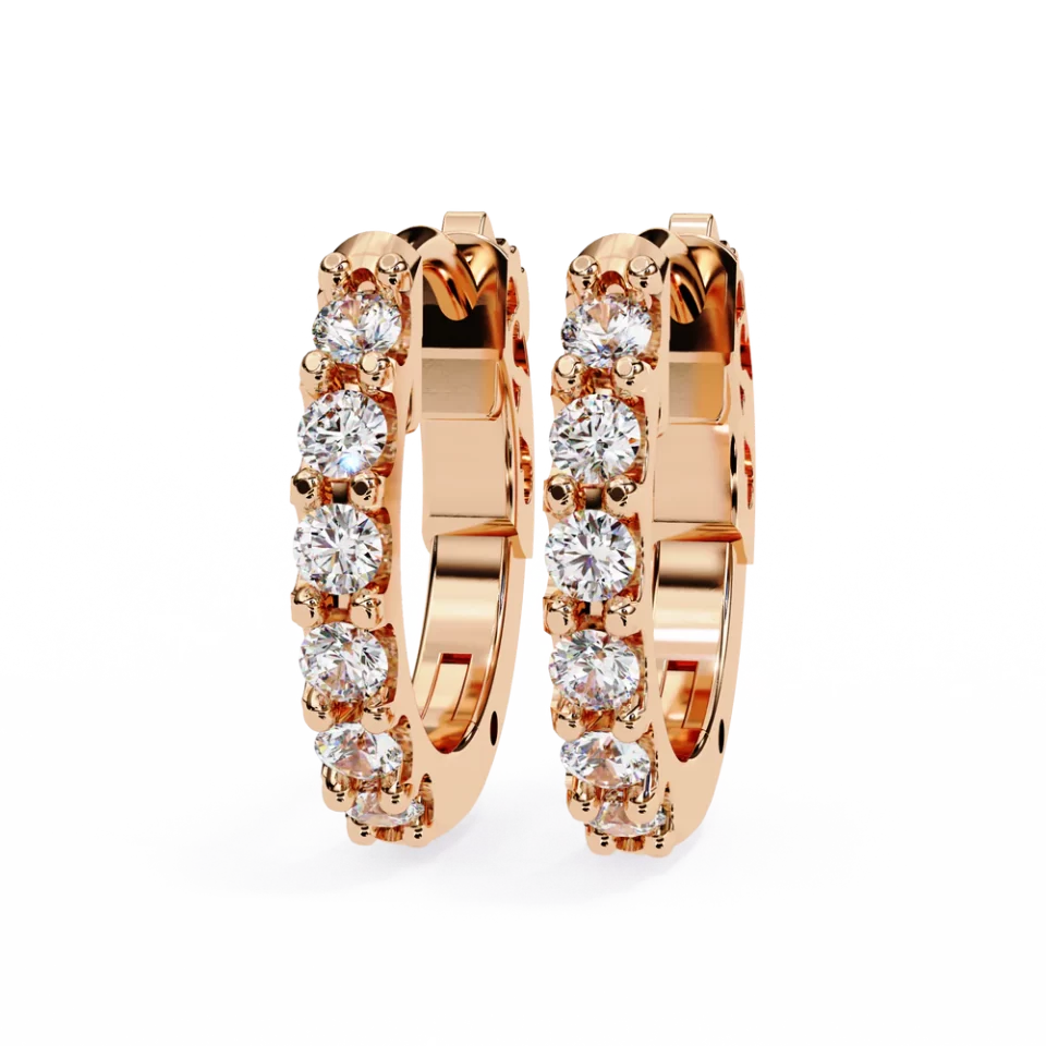 Tiny Glow Round Hoops 18k