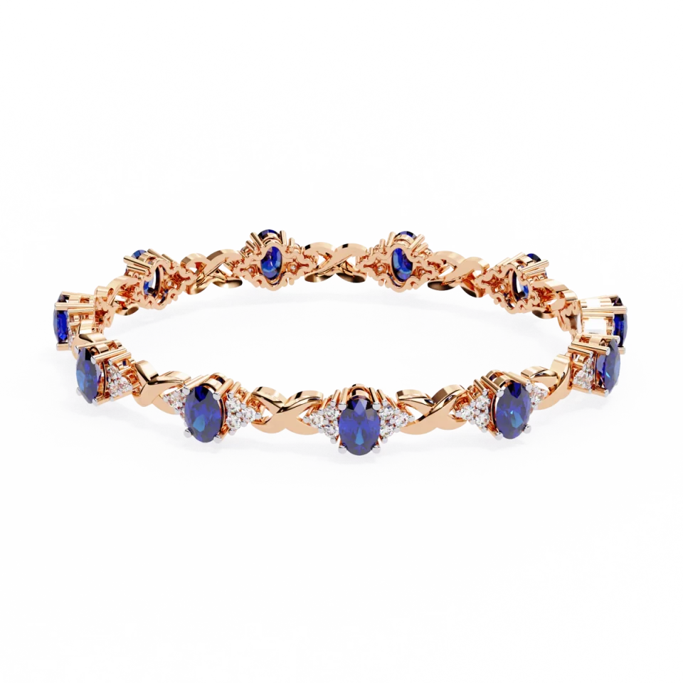 Midnight Bloom Bracelet 14k