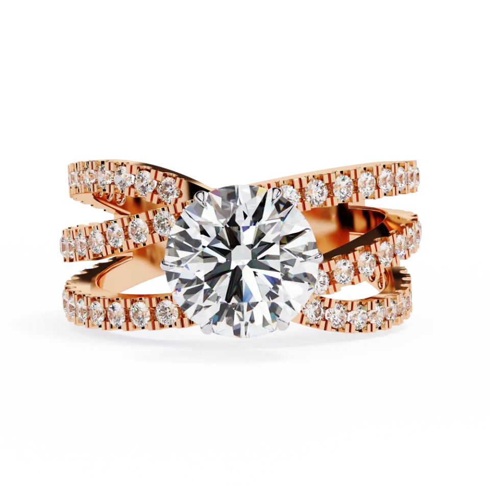 Halo Embrace Ring 14k