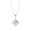 Princess Diamond Pendant 18k