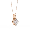 Princess Diamond Pendant 14k